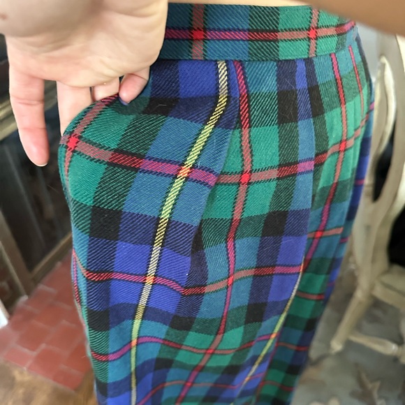 Vintage J.G. Hook Women’s Tartan Plaid Wool Midi Skirt - Picture 9 of 14